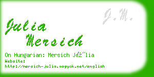 julia mersich business card